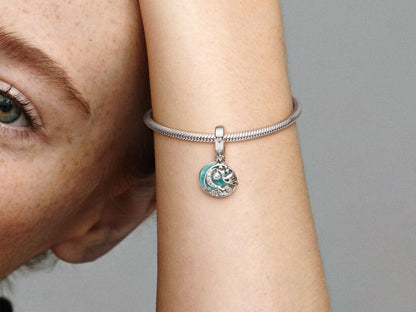 Stork and Twinkling Stars Charm