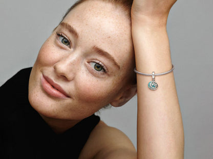 Stork and Twinkling Stars Charm