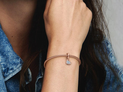 Swiss Blue Heart Charm