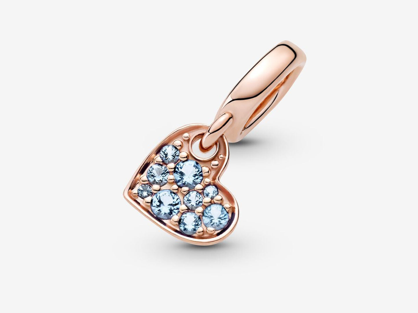 Swiss Blue Heart Charm