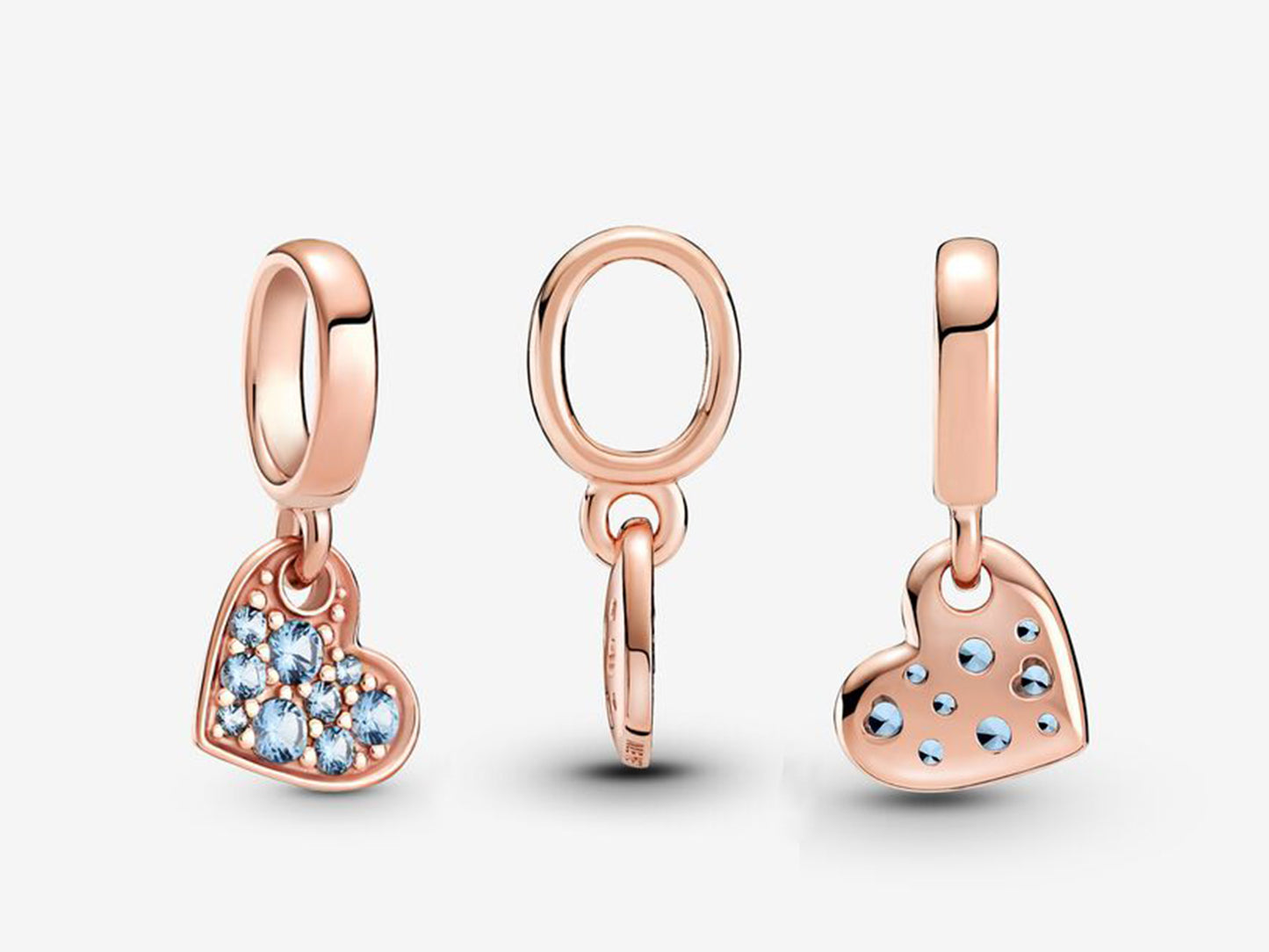 Swiss Blue Heart Charm