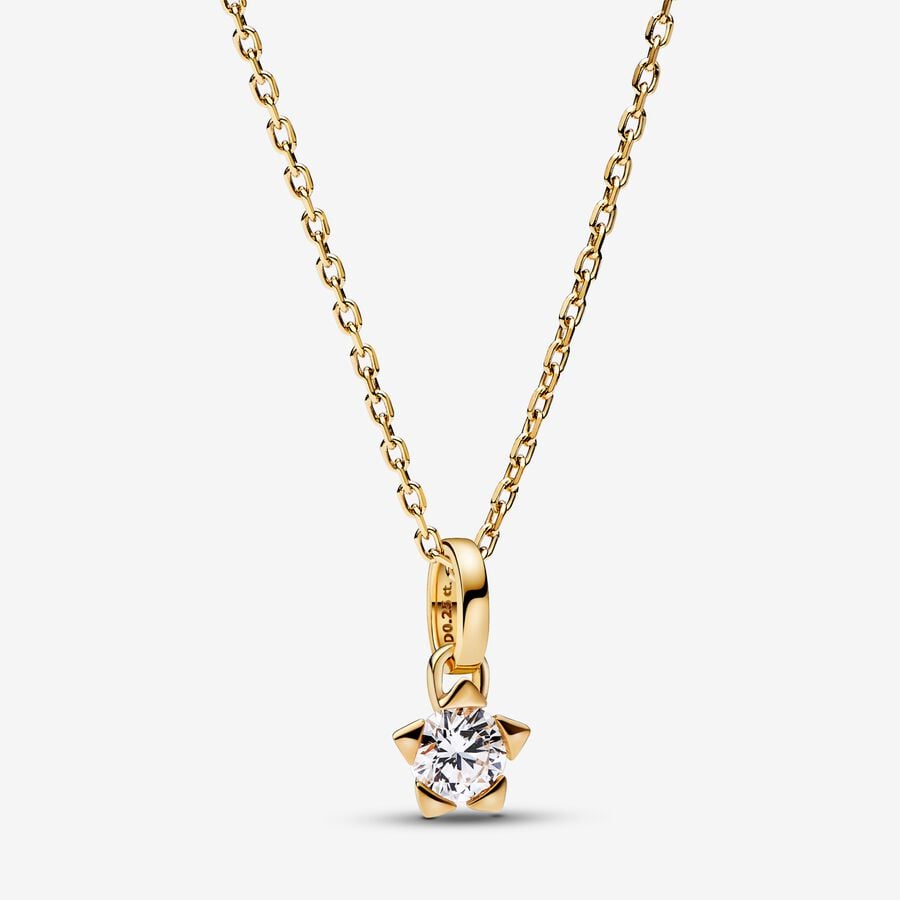 Lab-grown Diamond Star Pendant 0.75 carat tw 14k Gold