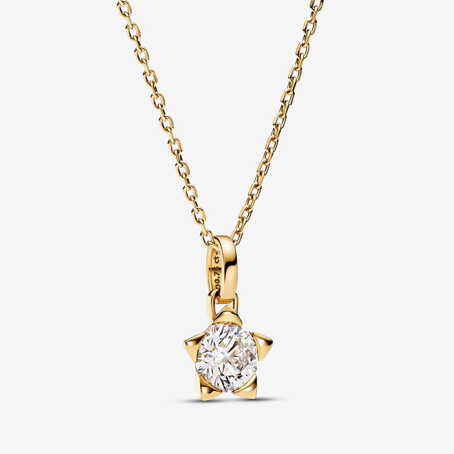 Lab-grown Diamond Star Pendant 0.75 carat tw 14k Gold