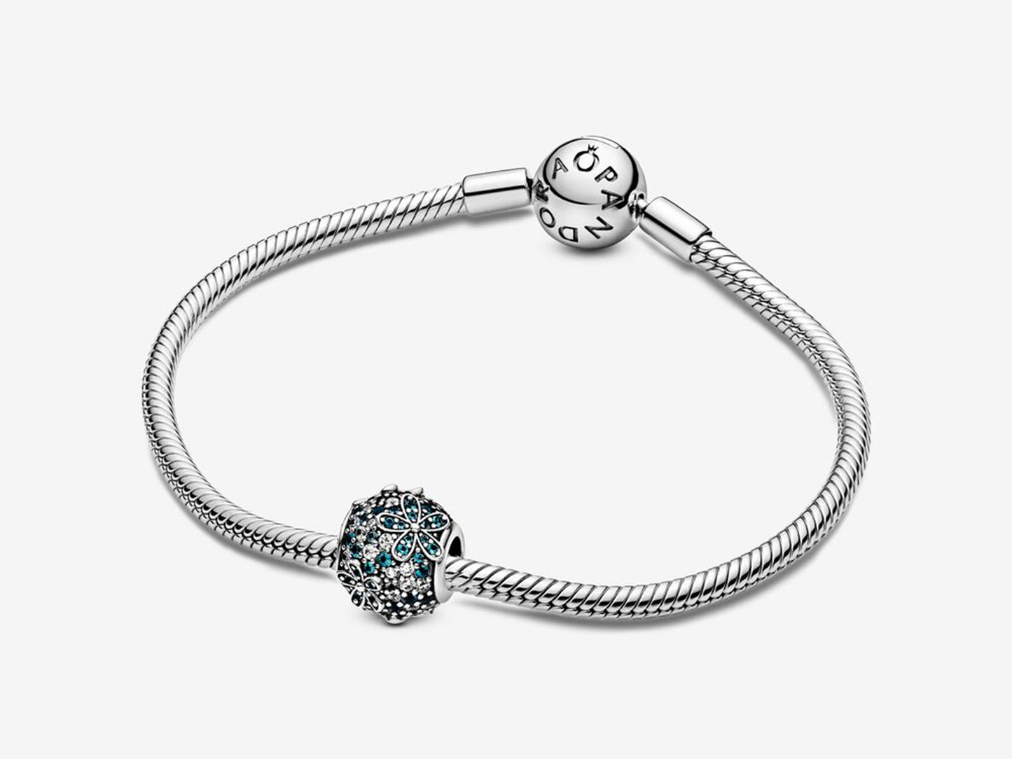 Teal Pavé Daisy Charm
