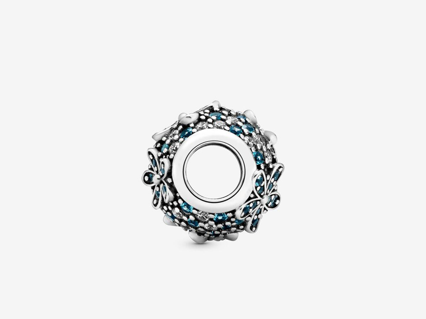 Teal Pavé Daisy Charm