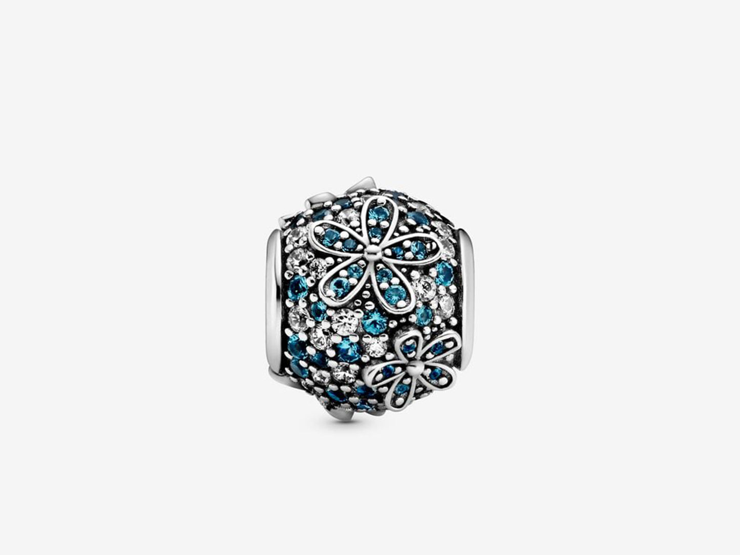 Teal Pavé Daisy Charm