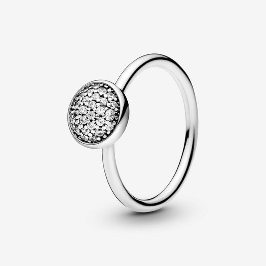 Teardrop Elegance Silver Ring