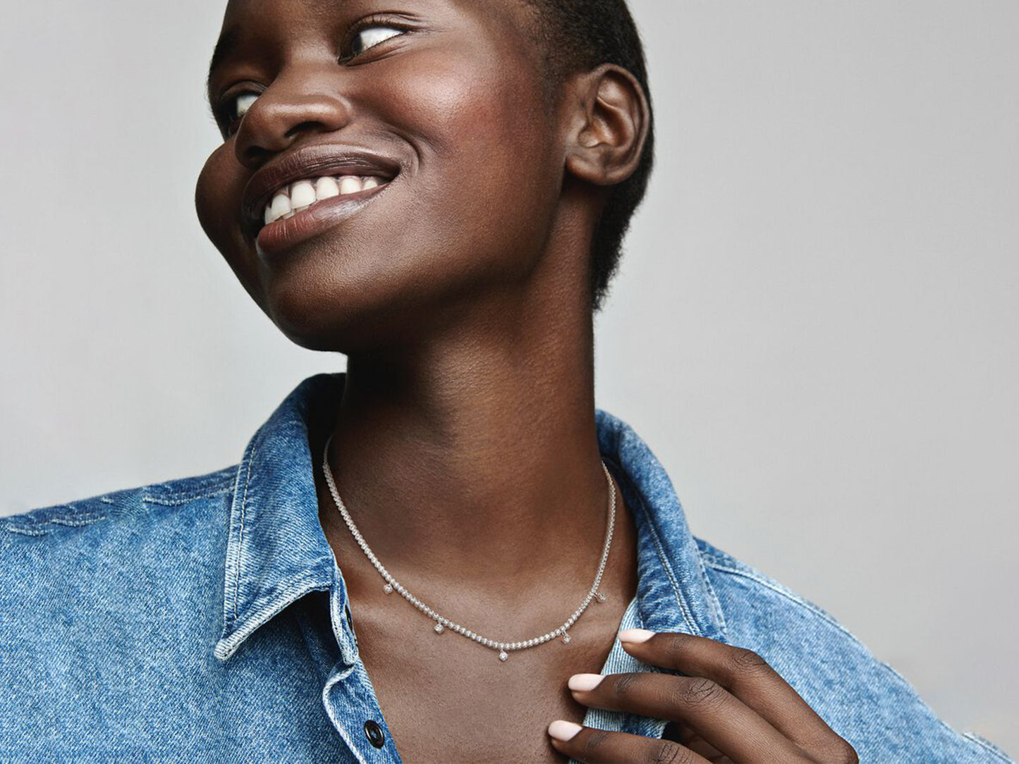 Sparkling Drop Collier Necklace