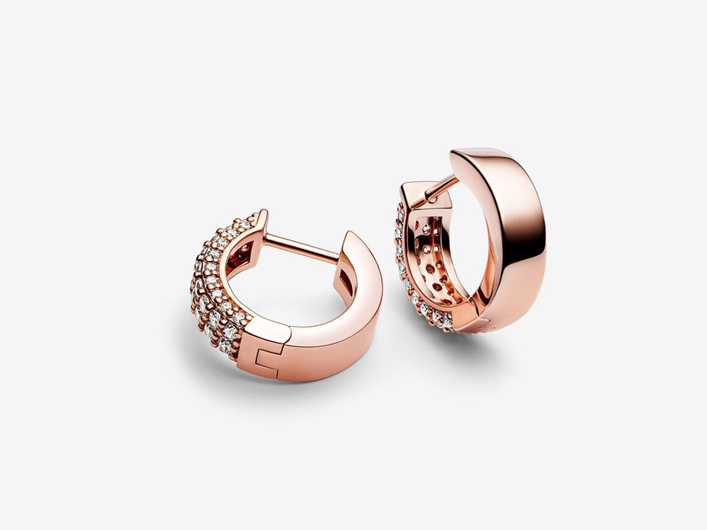 Timeless Pavé Double-row Hoop Earrings