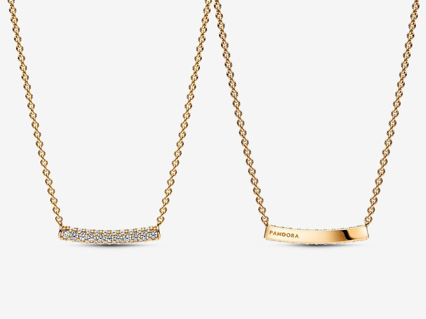 Timeless Pavé Single-row Bar Collier Necklace