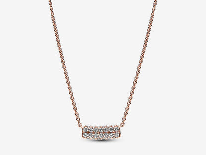 Timeless Pavé Double-row Bar Collier Necklace