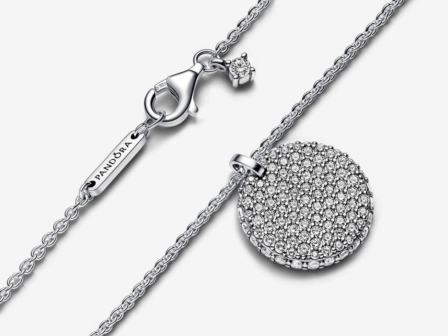 Timeless Pavé Round Pendant Necklace