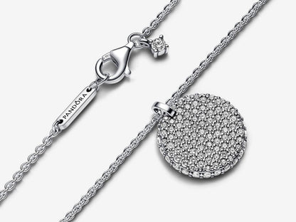 Timeless Pavé Round Pendant Necklace