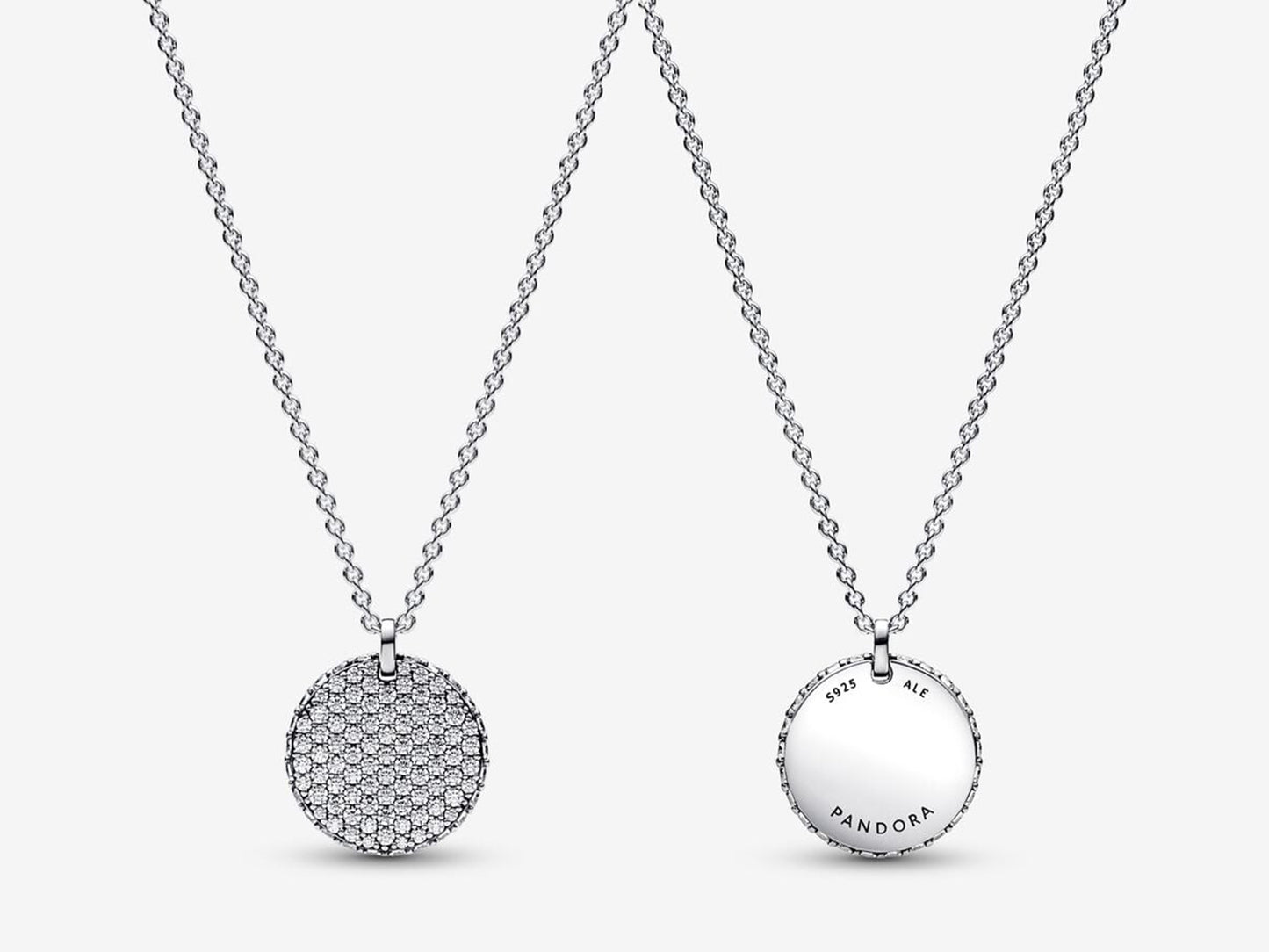 Timeless Pavé Round Pendant Necklace