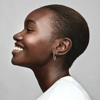 Pavé Single-row Hoop Earrings