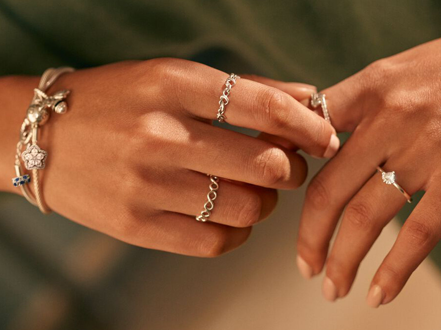 Clear Heart Solitaire Ring