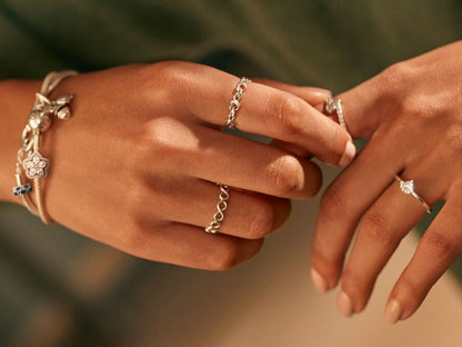 Clear Heart Solitaire Ring