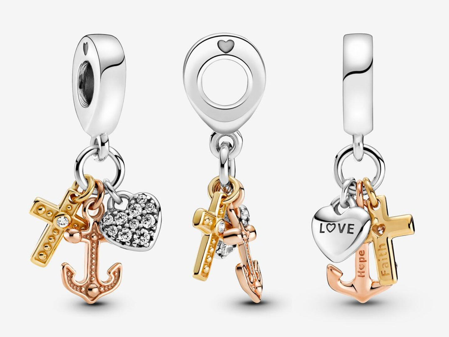 Tri-Color Faith Charm