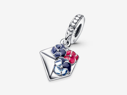 Tri-Color Pansy Envelope Charm