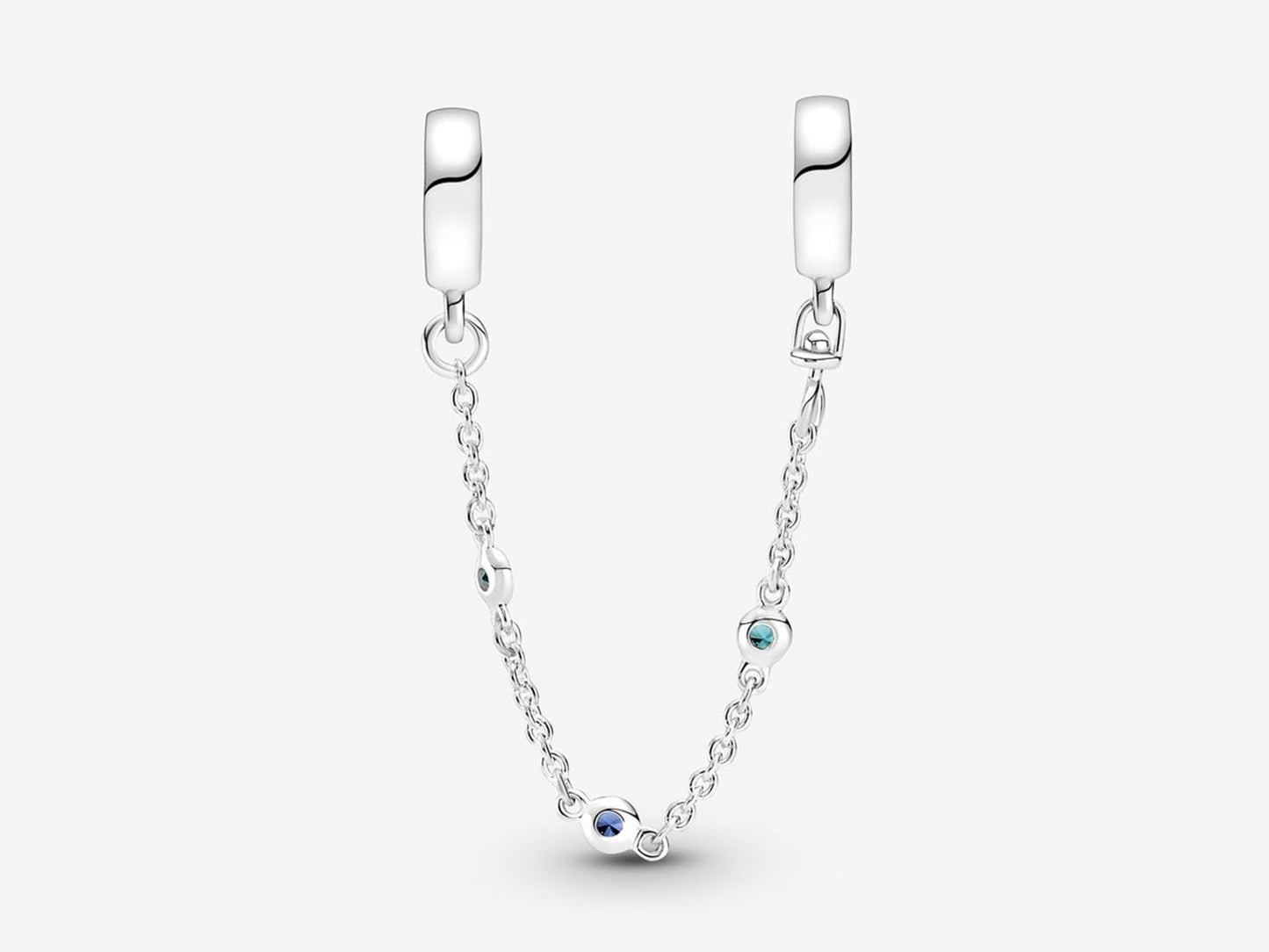 Triple Blue Stone Safety Chain