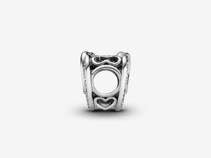 Sparkling Entwined Hearts Charm