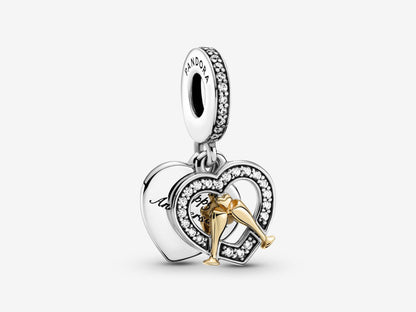 Two-tone Happy Anniversary Dangle Charm