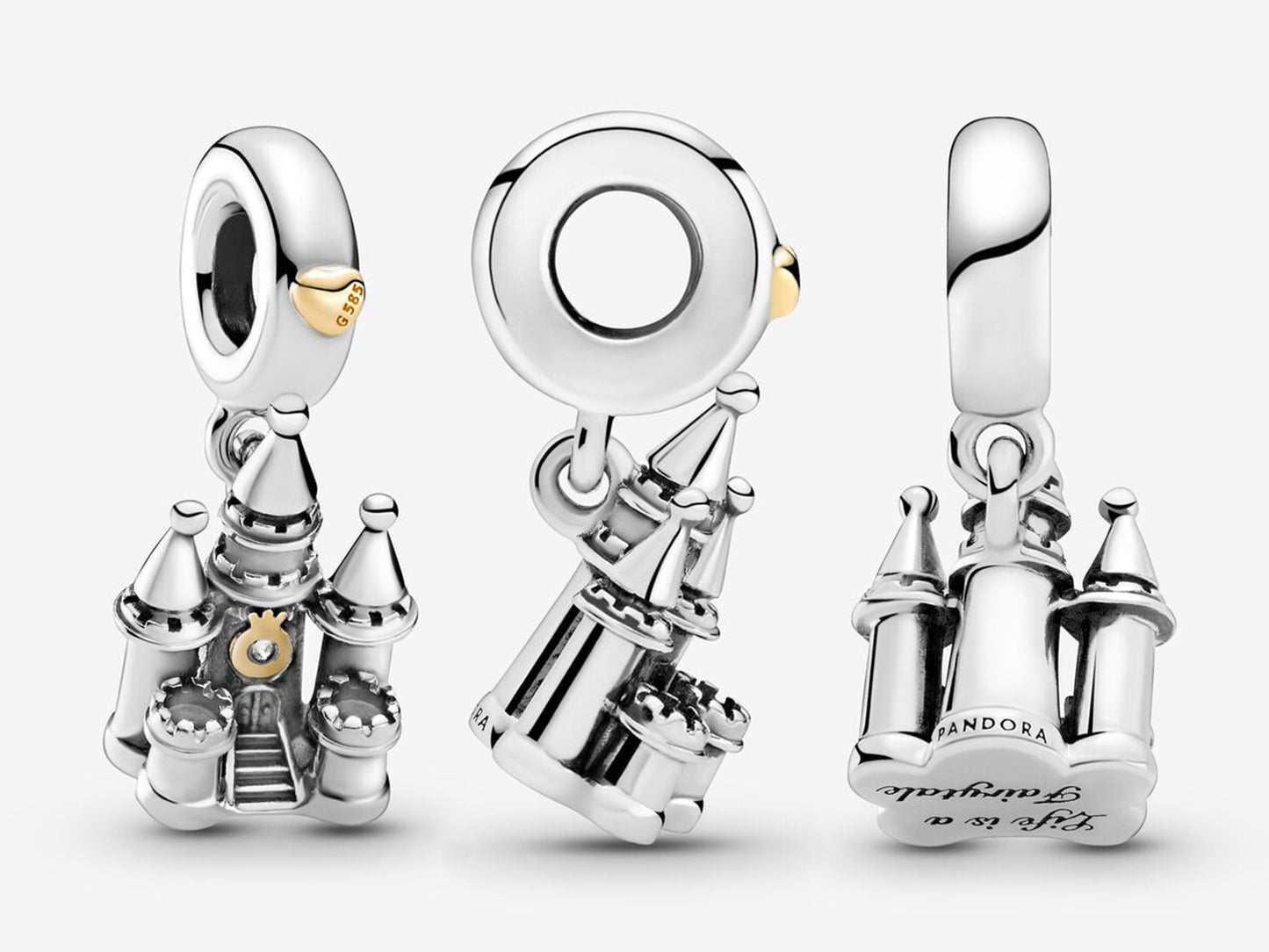 Two-Tone Castle Charm