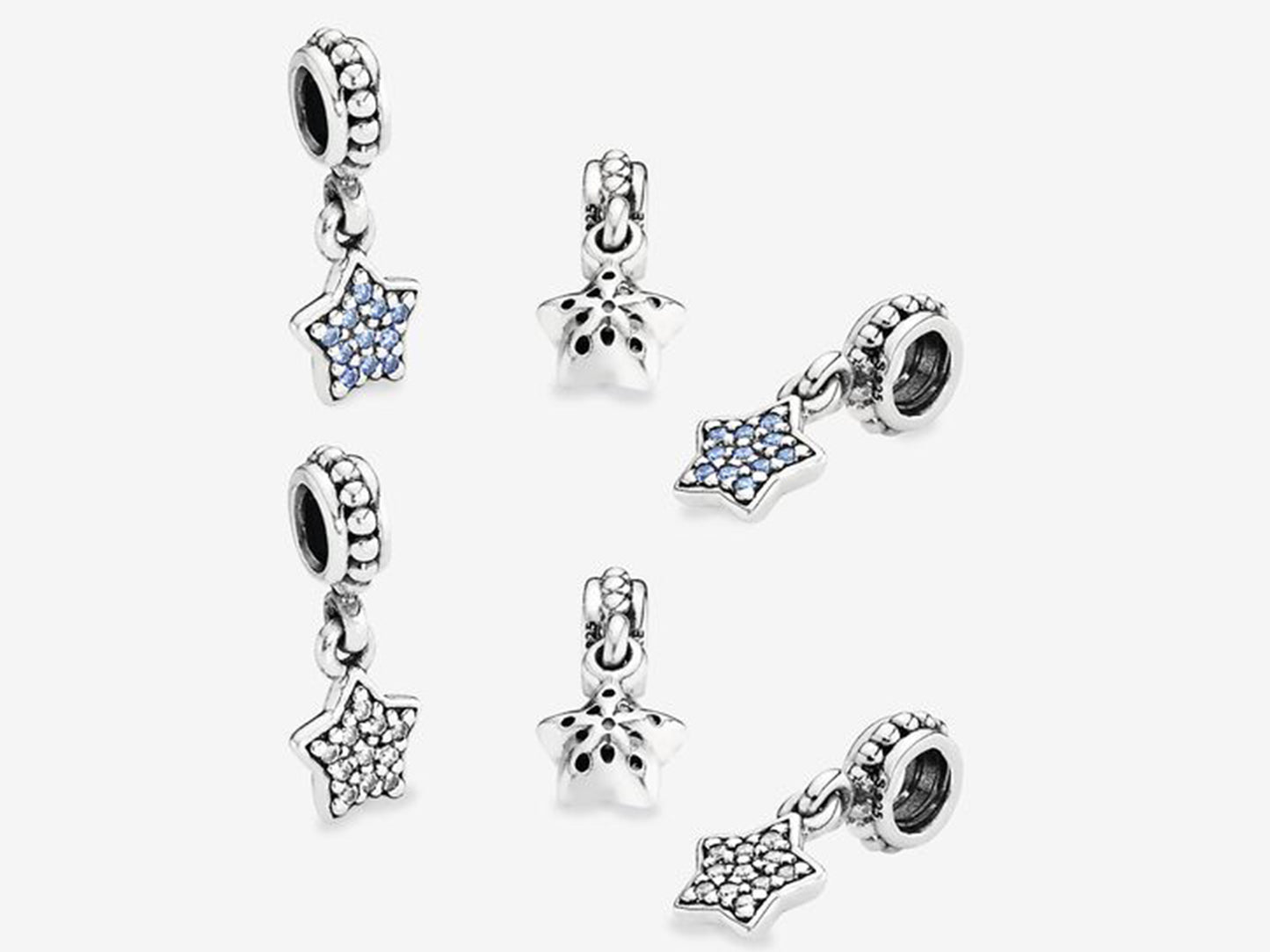 White Starburst Charm