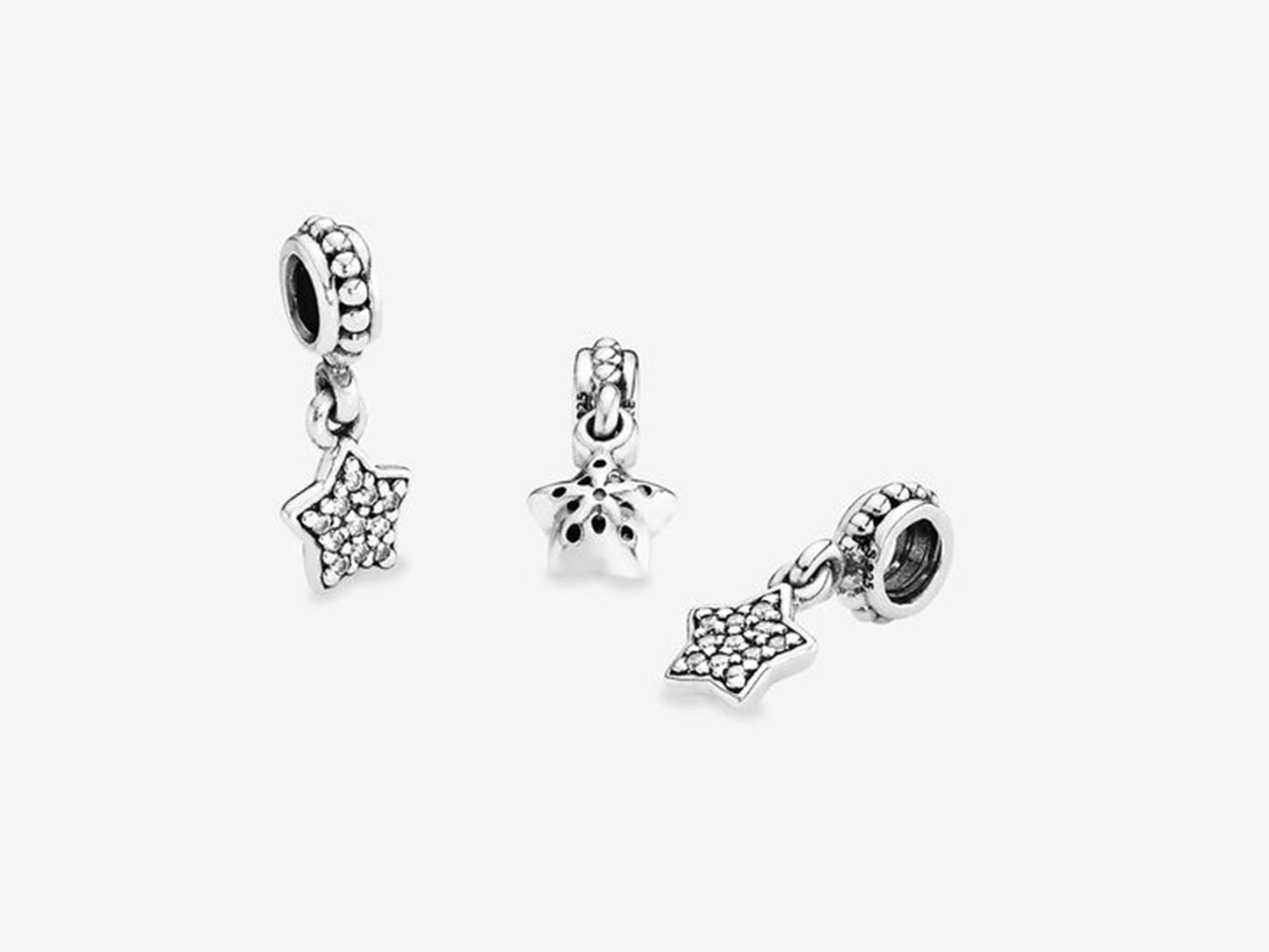 White Starburst Charm