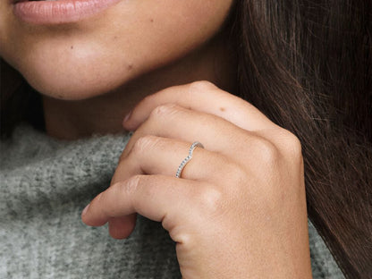 Sparkling Wishbone Ring