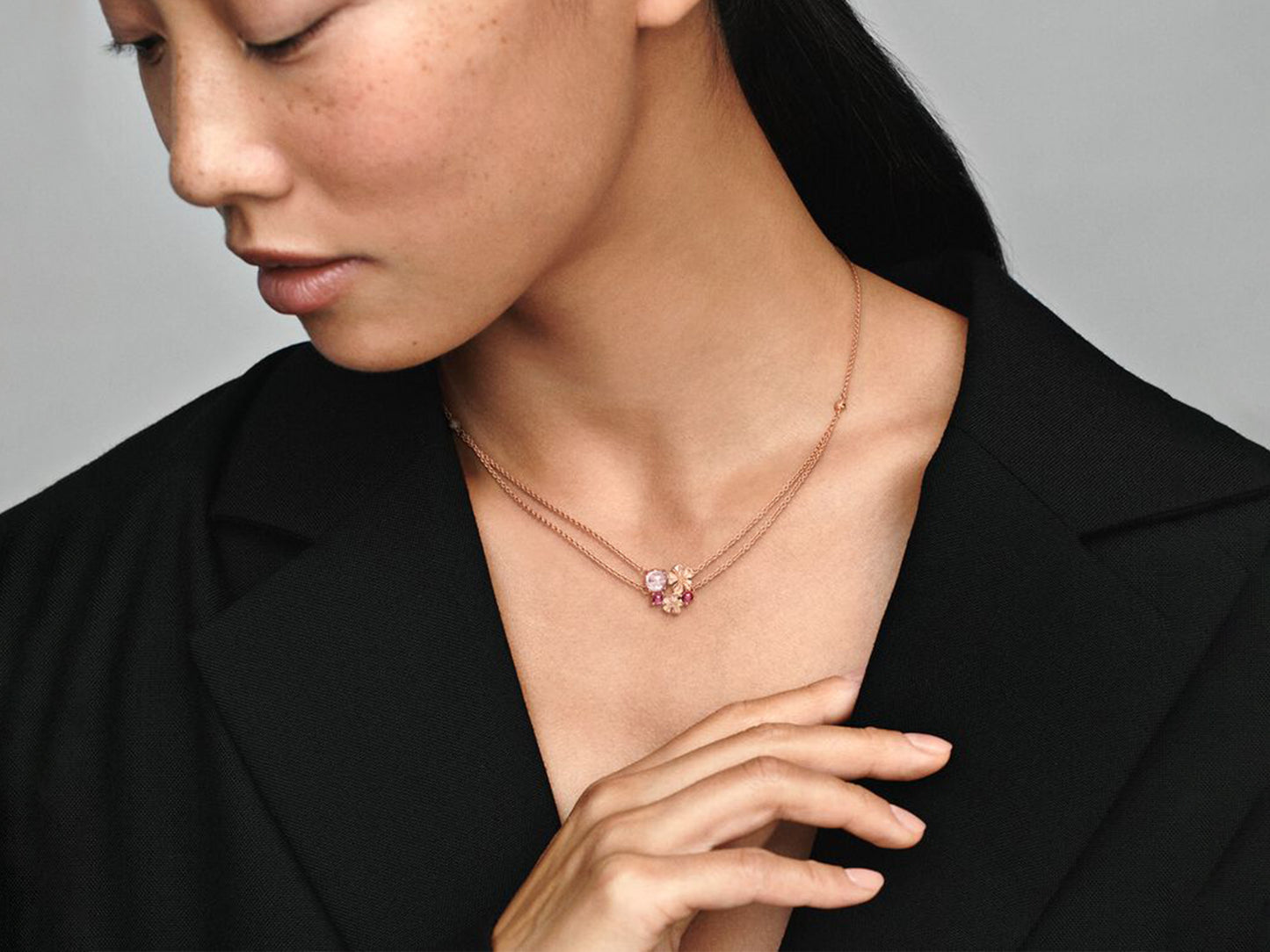 Pink Blossom Double Chain