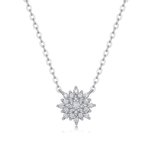 Polished Dot Moissanite Pendant Necklace