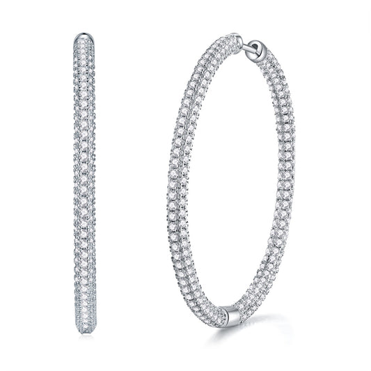 Professional Moissanite Earrings in 925 Silver