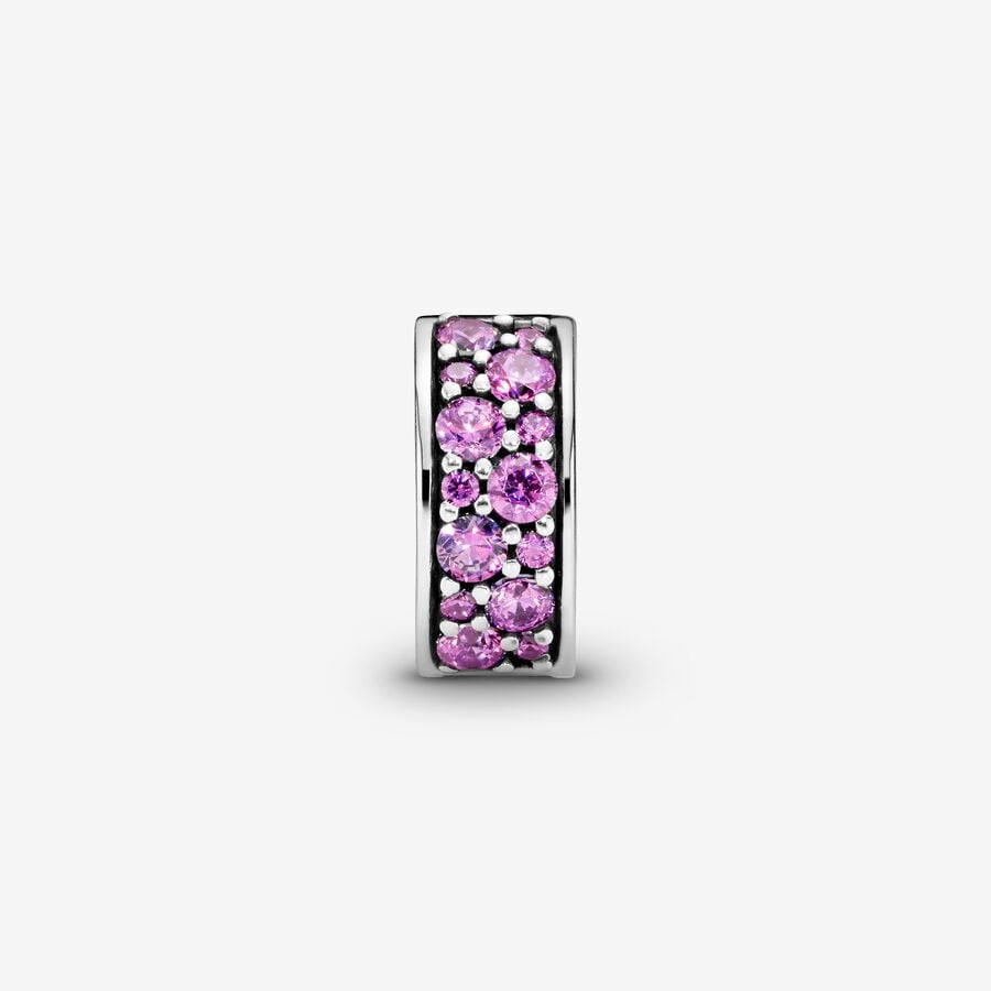 Purple Pavé Clip Charm