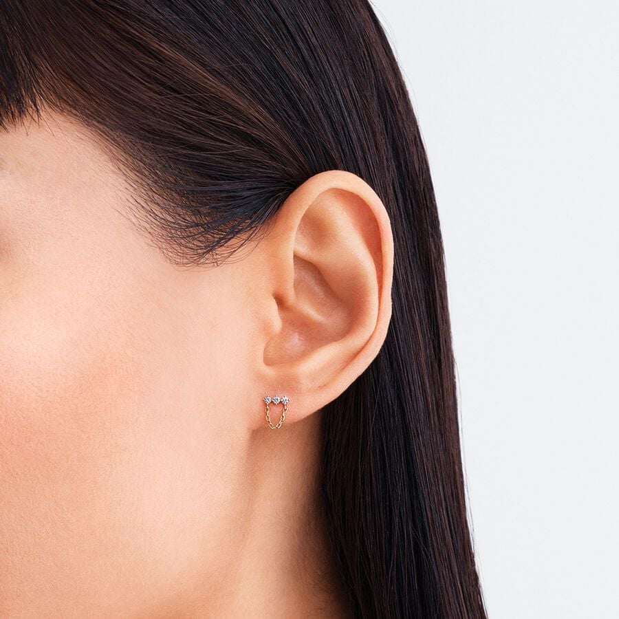 Lab Grown Diamond Trio Stud Earrings