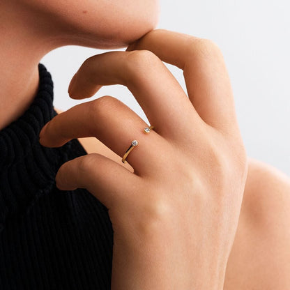 14K Gold Lab-Grown Diamond Stacking Ring