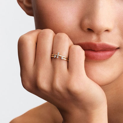 14K Gold Lab-Grown Diamond Trio Ring