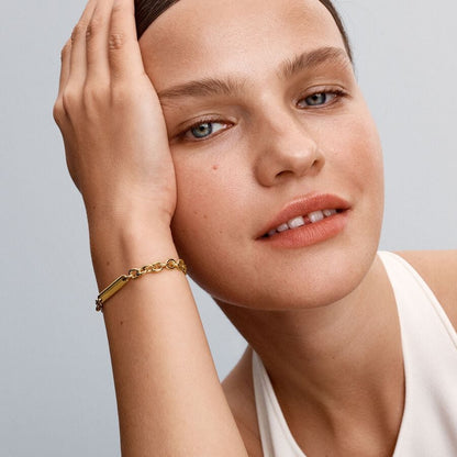 Polished Bar Chain Bracelet