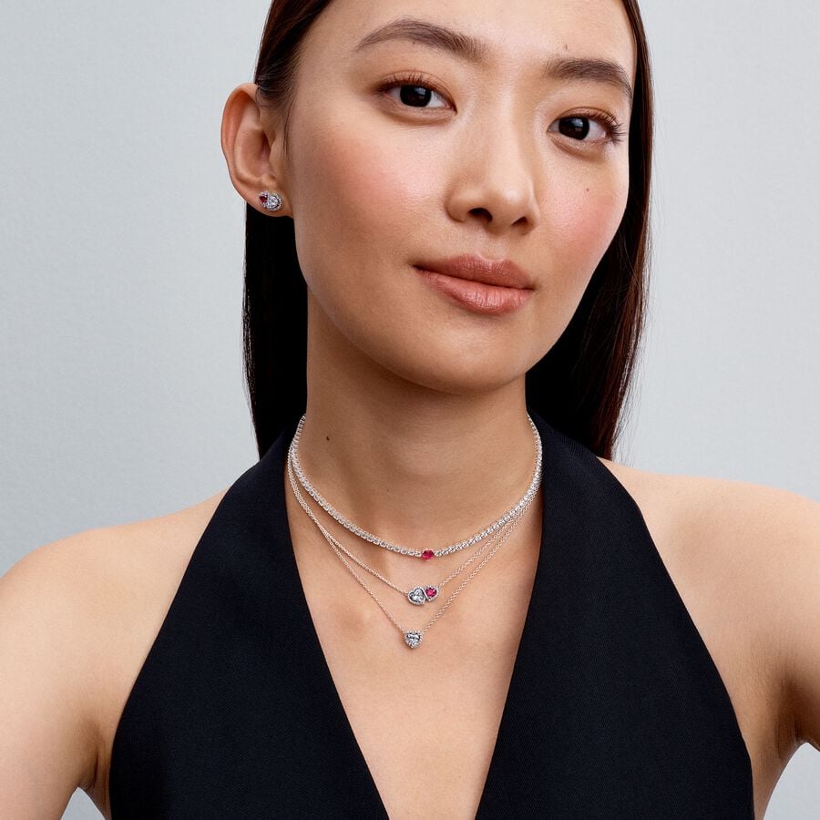 Halo Heart Choker Necklace