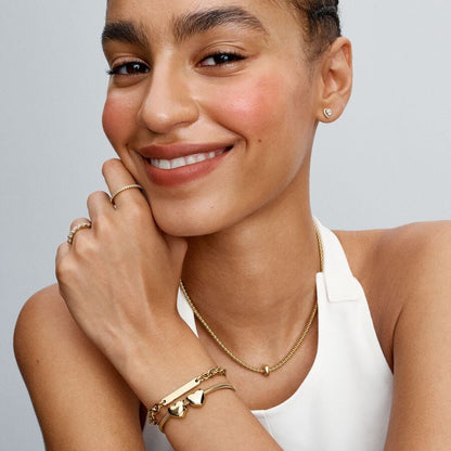 14K Gold Engravable Heart Charm