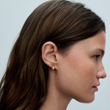 14k Gold Pearl Earrings