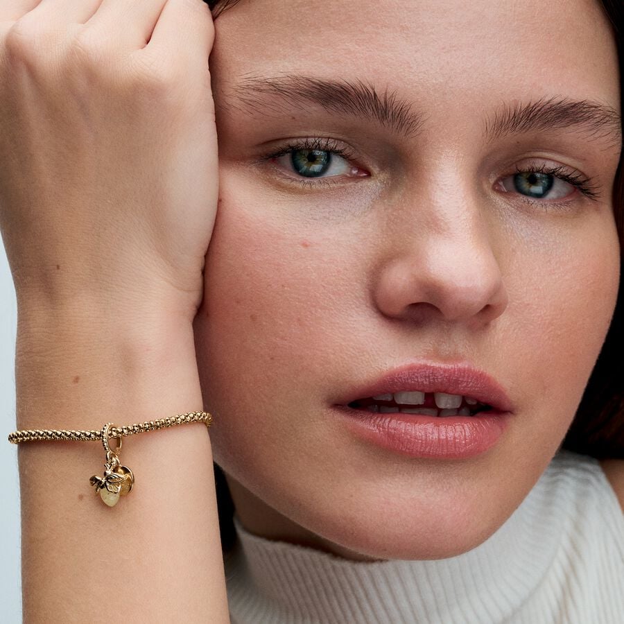 Gold-Plated Glowing Firefly Charm