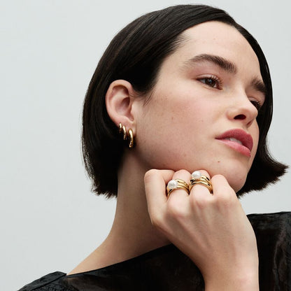 Baroque Pearl Gold Ring