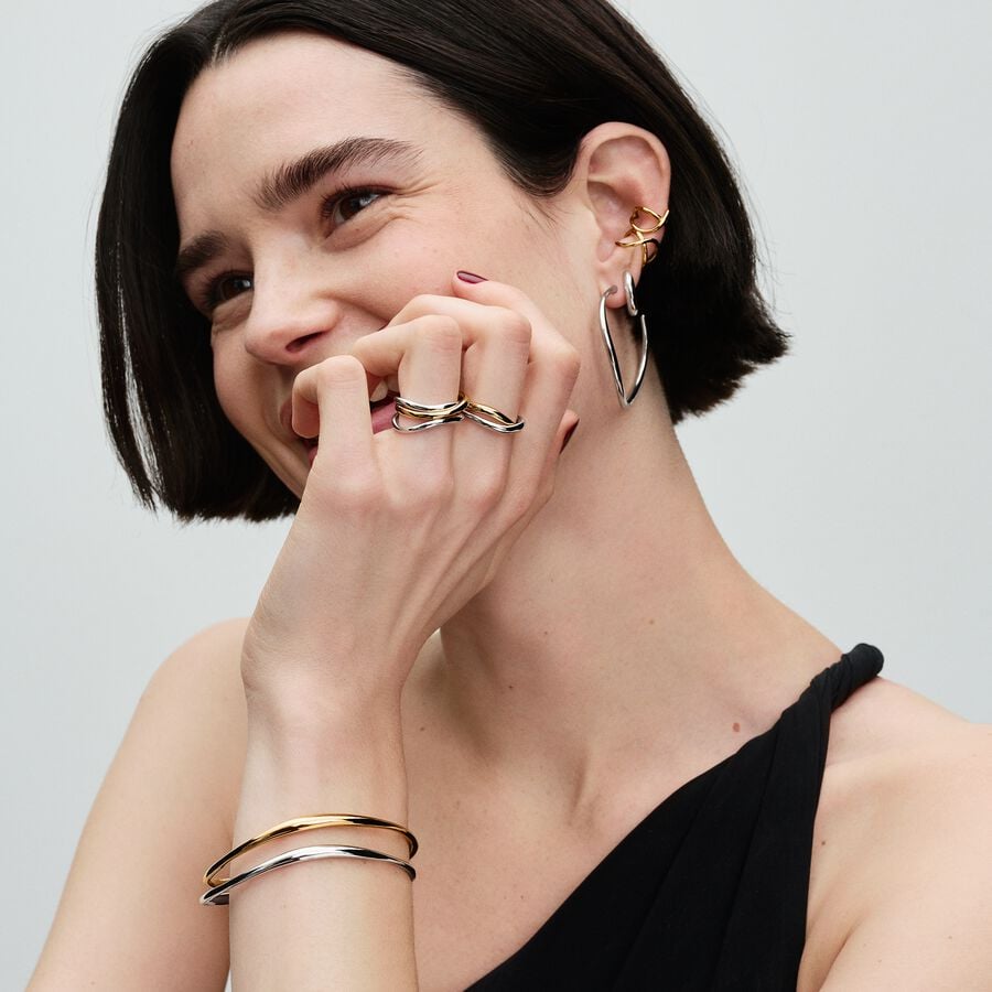 Two-tone Entwined Bands Ring