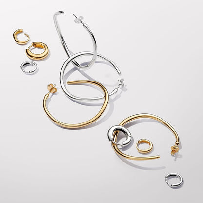 Round Huggie Hoop Earrings