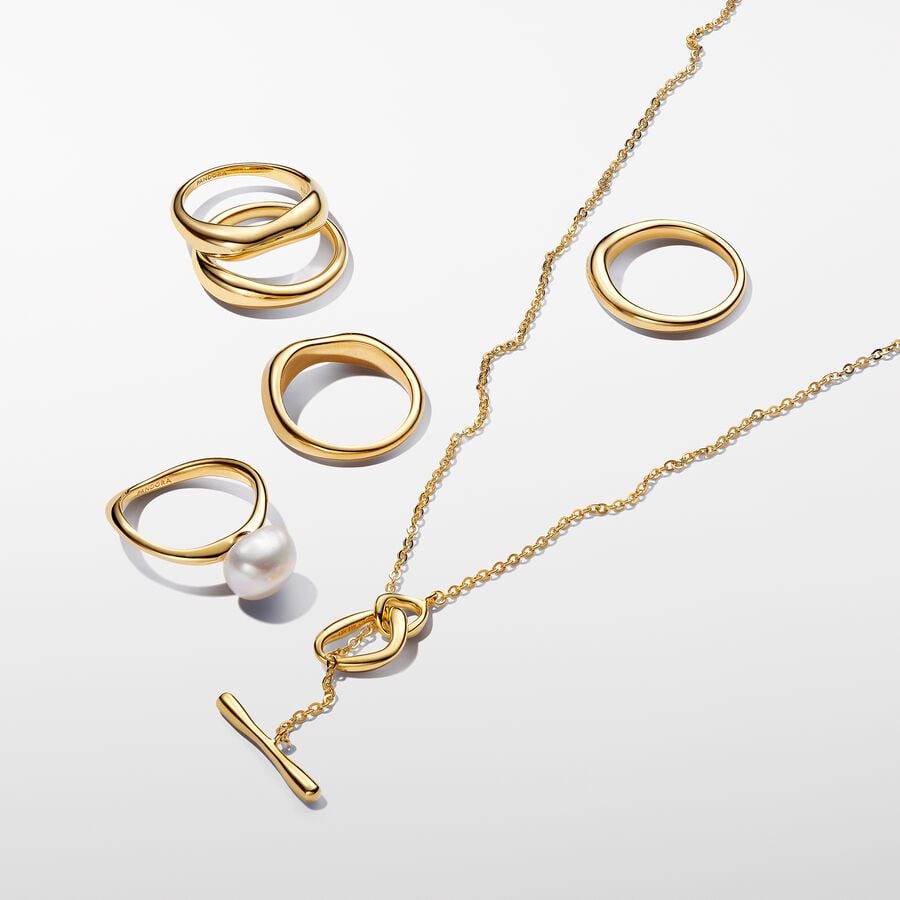 Organically Shaped Circles Necklace