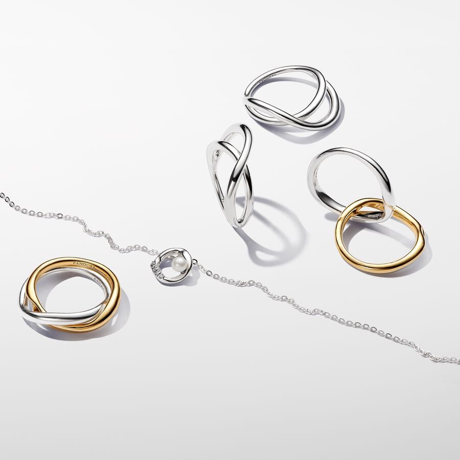 Two-tone Entwined Bands Ring