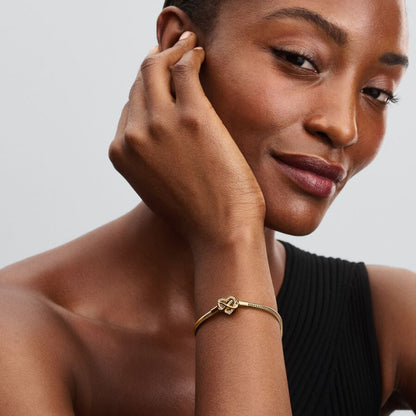 14k GoldPlated Infinity Heart Bracelet