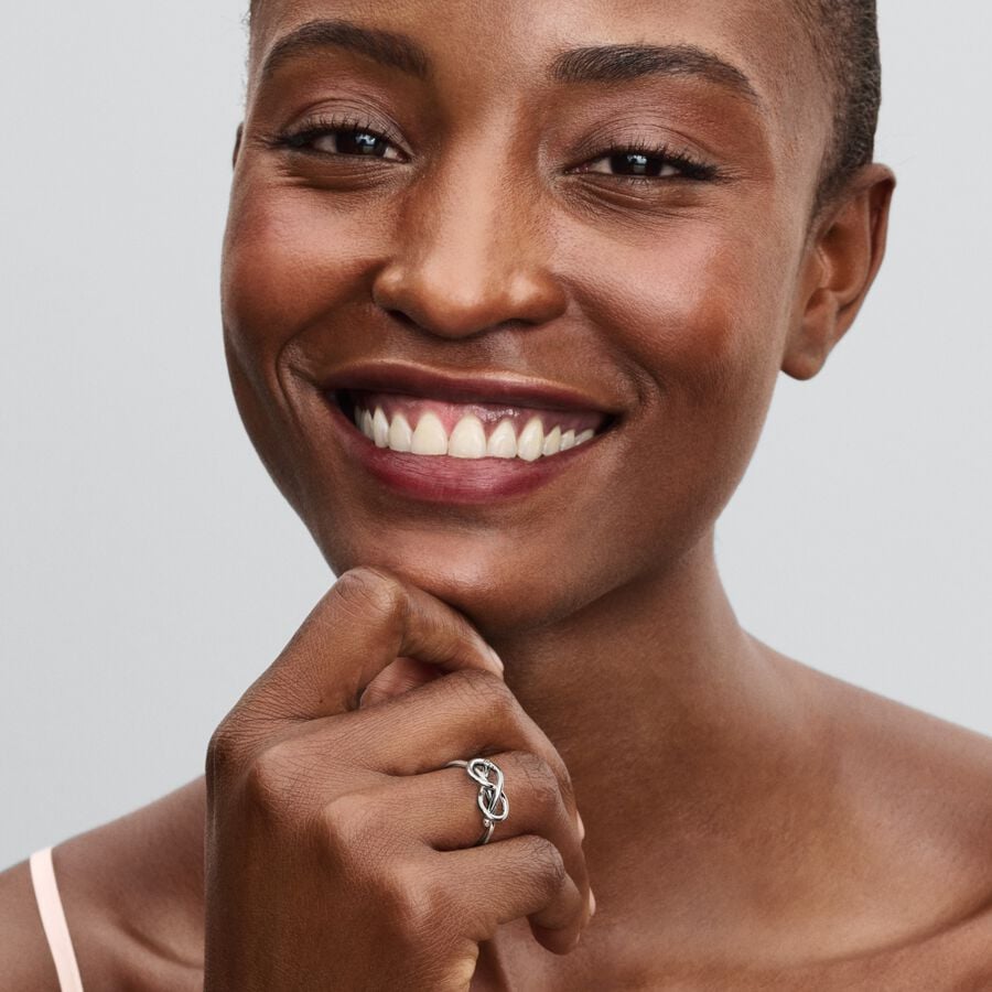 Two-Tone Sparkling Heart Double Dangle Charm