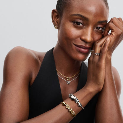 14k GoldPlated Infinity Heart Bracelet